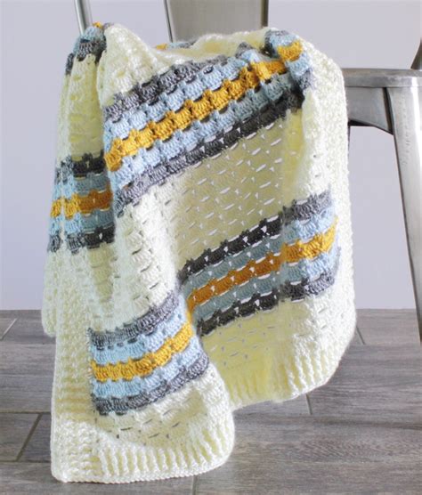 Simple Crochet Baby Boy Blanket