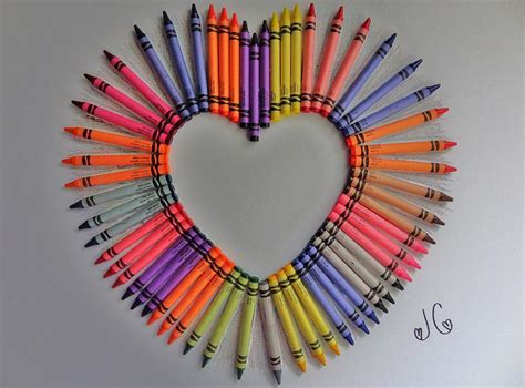 Crayon Heart Mixed Media By Jessica Cruz