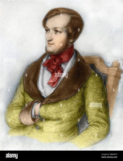 "Portrait du compositeur allemand Richard Wagner (1813-1883) jeune ...