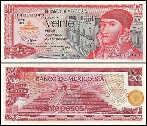 Mexico 20 Pesos 1977 P 64d 3 UNC Series DH X 10 PCS EBay