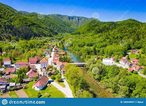 Croatia Town Of Brod Na Kupi In Canyon Of Kupa River Coloso