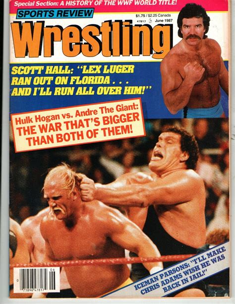 SPORTS REVIEW WRESTLING JUNE 1987 BRUNO SAMMARTINO HULK HOGAN LEX LUGER