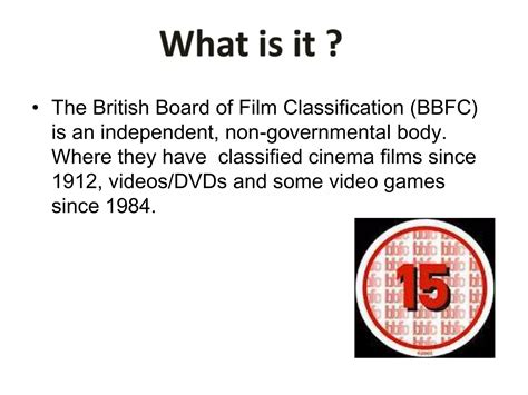 British Board Of Film Classification Ppt