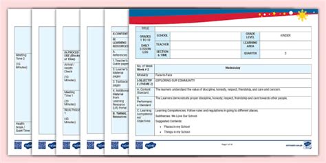 Matatag Curriculum Based Kindergarten Lesson Plan For Quarter 2 Week 2