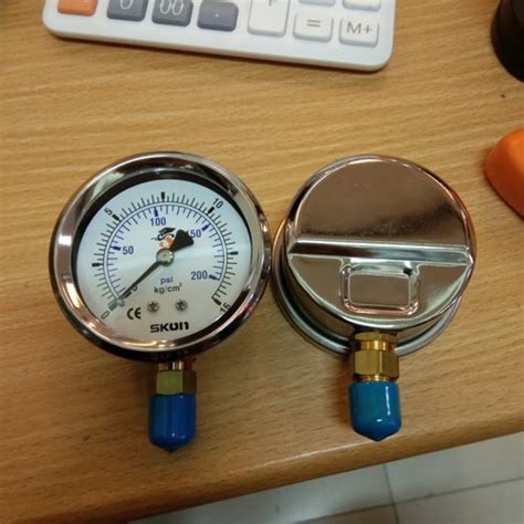 Jual Pressure Gauge Stainless Kuningan 4 Inch 1000 Bar SKON Jakarta