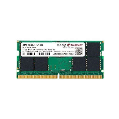 Transcend Ram Gb Jm Ddr So Dimm Rx Gx Cl V Ram