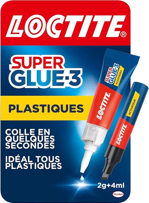 Loctite Super Glue 3 Plastiques Tube De 2 G Stylo Activateur De 4