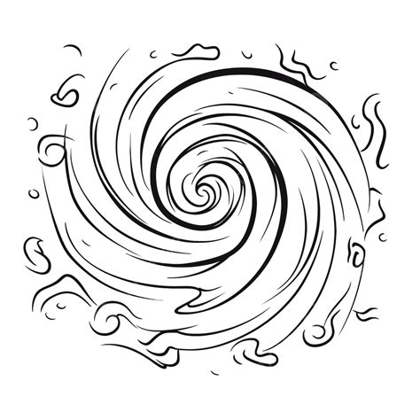 Free Vector Wind And Water Swirl Vector Drawing On White Background ...