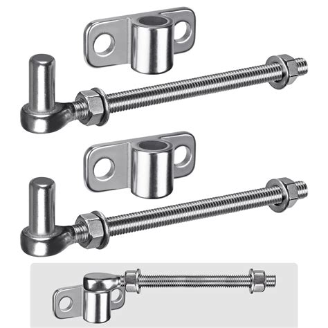 304 Stainless Steel Wall Mount Gate Hinge M12x 8 J Bolt Gate Hinge For Farm Gate