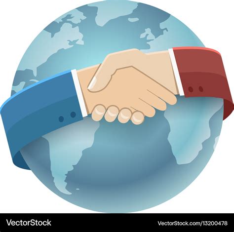 Globe world map international partnership icon Vector Image