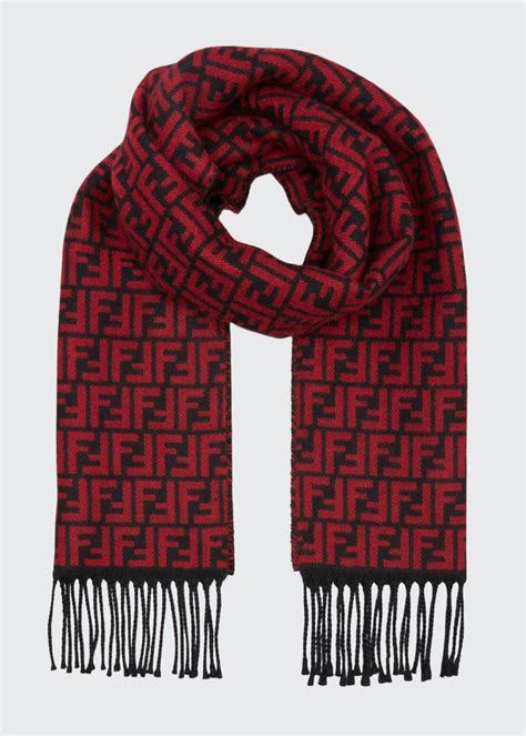 Fendi Mens Ff Wool Scarf Bergdorf Goodman