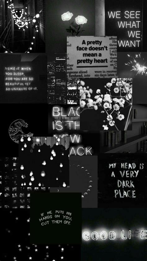 black collage tumblr aesthetic wallpaper wallpaperscom