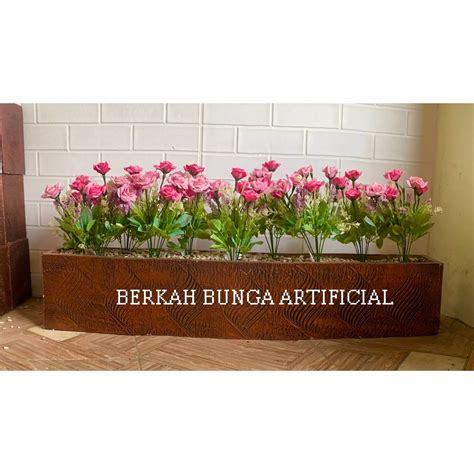 Jual Bunga Mawar Artificial Plastik Premium Partisi Hiasan Penyekat