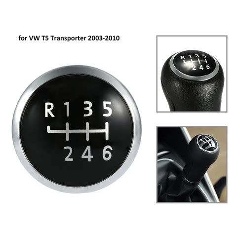 Speed Gear Knob Badge Emblem Cap Knob Cover Replacement For Vw T