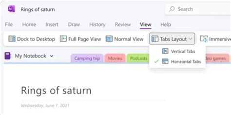Onenote App For Windows 11 Gets Vertical Tabs Layout Pureinfotech