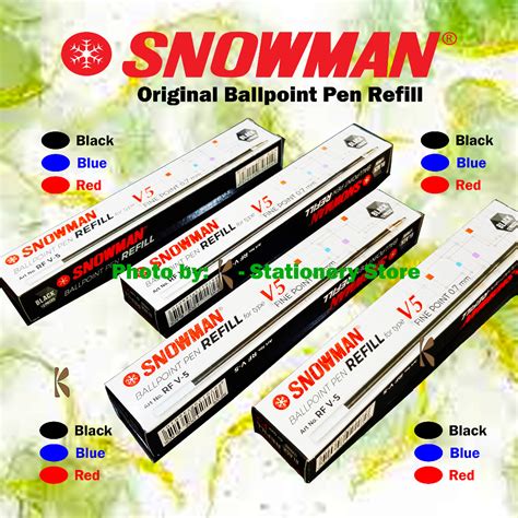 Jual Lusin Refill Tinta Isi Ulang Ballpoint Pen Snowman V Atau