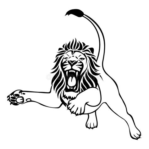 Yelling Clipart Black And White Lion