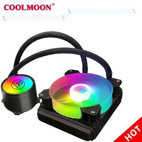 Tản Nhiệt Nước CPU AiO Coolmoon 240mm Led 5v ARGB Đồng Bộ Màu Mainboard