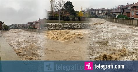 Pamje nga vërshimet në Pejë dhe Istog Lumbardhi gati të dal nga