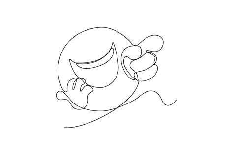 Continuous one line drawing laughing face. World laughter day concept. Single line draw design ...