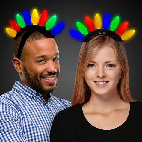 Christmas Bulb Led Mohawk Headband Light Up Novelties