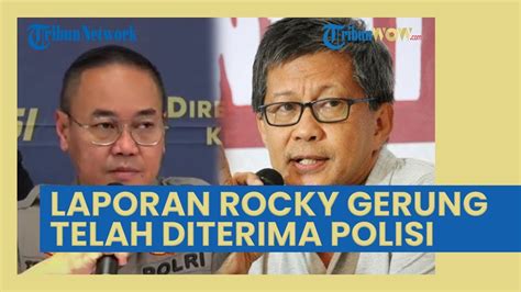 Akhirnya Polisi Menerima Laporan Rocky Gerung Soal Dugaan Menghina