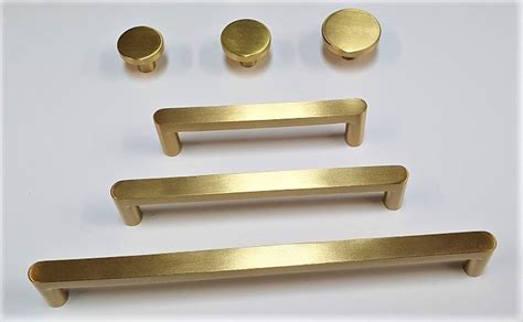 Solid Satin Brass Cabinet Handles And Knobs Available In Various Lengths And Sizes Lock And Handle