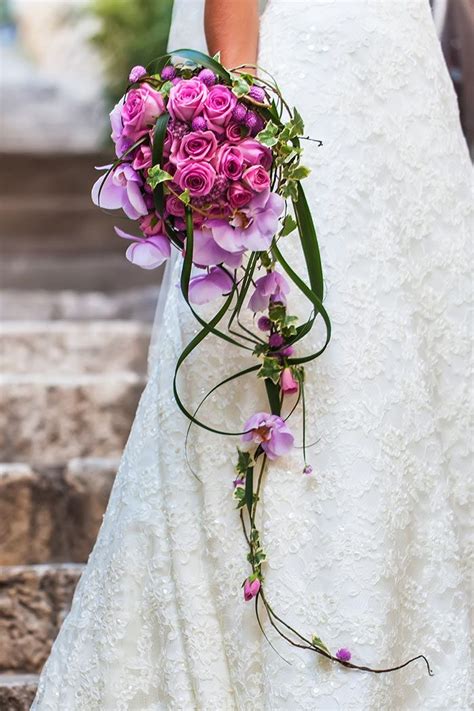 Wasserfall Brautstrauß Blumenstrauß hochzeit Brautsträuße und