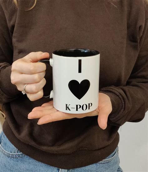 I Love Kpop Tasse Cup Mug Korea Popmusik Coffee Tea Bias BTS Blackpink