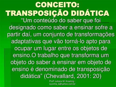 O Que é Transposição Didática