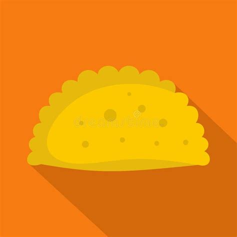 Icono De La Empanada Estilo Plano Ilustración del Vector Ilustración