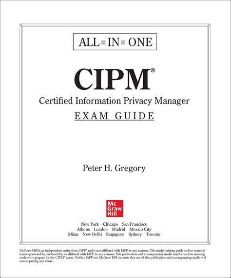 Title Page Cipm Certified Information Privacy Manager All In One Exam