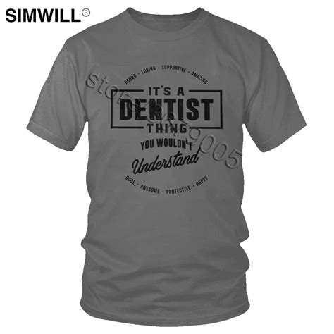 Vintage Dentist T Shirt Novelty Summer Eco Cotton T Shirts Men Short