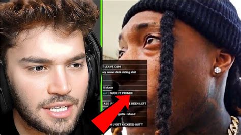 Adin Ross Reacts To Prime Getting Arrested Youtube