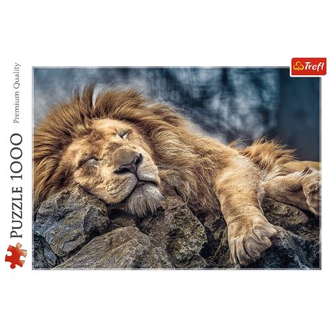 Śpiący lew puzzle Trefl