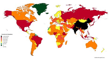 Countries By Population [OC] [6460,3455] : r/MapPorn