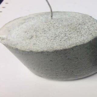 sample  bitumen left  bitumen encapsulation   cement