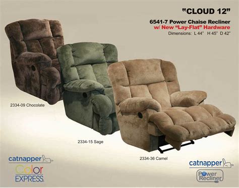 Catnapper Cloud 12 Power Chaise Recliner Sage Cn 6541 7 Sage At