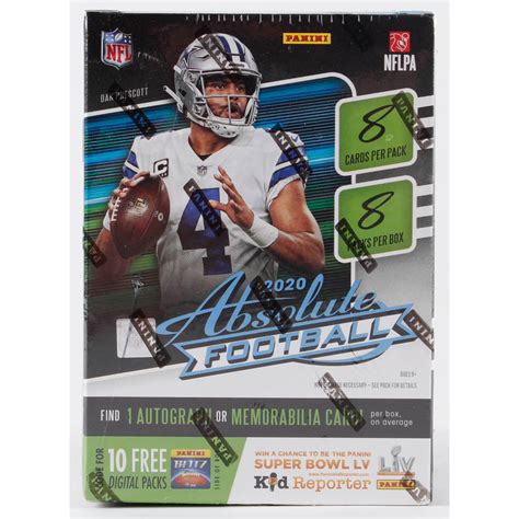 2020 Panini Absolute Football 8 Pack Blaster Box Pristine Auction