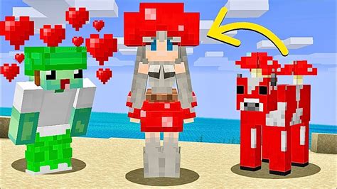 I Fooled My Friend Turning Mobs Into Girls In Minecraft Youtube