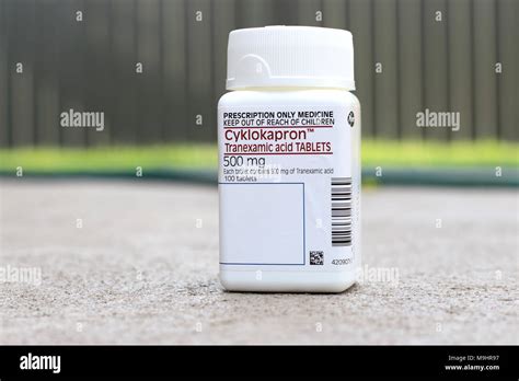 Cyklokapron 500mg Tranexamic Acid Tablets Isolated Stock Photo Alamy