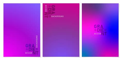 Abstract Gradient Purple And Pink Color Illustration Of A Set Of