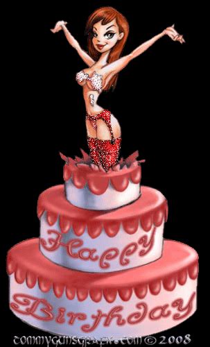 Animated Sexy Birthday Cake