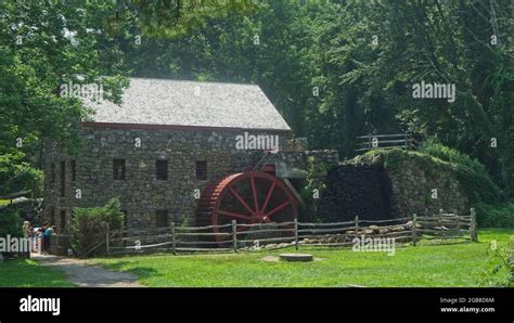 July, 26, 2021 Sudbury, MA. The Sudbury Grist Mill, part of the Wayside ...