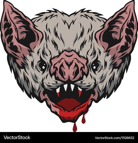 Head Vampire Bat Royalty Free Vector Image Vectorstock