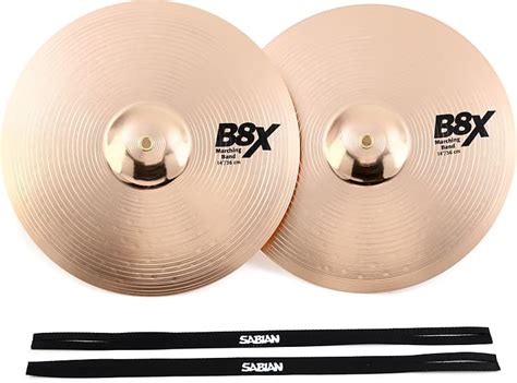 Sabian B8X Marching Band Hand Cymbals Pair 14 Inch Reverb