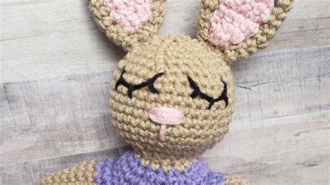 How To Embroider Sleeping Eyes On A Crochet Bunny The Goodnight Bunny