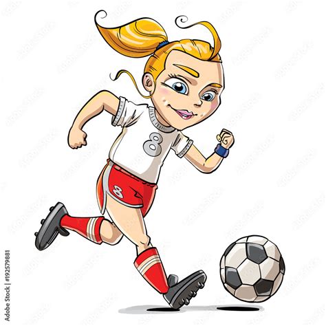 Soccer Girl Player Stock Illustration Adobe Stock