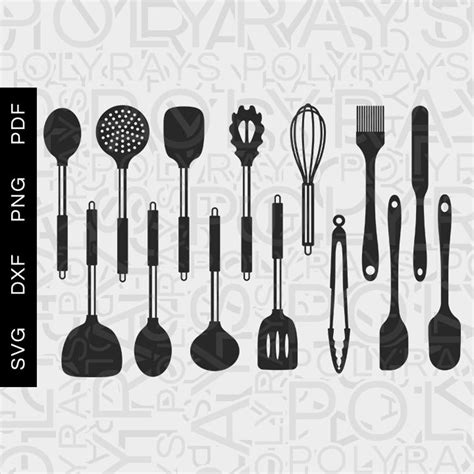 Kitchen Tools Svg Utensils Svg Dxf Png Pdf Eps Kitchen Svg