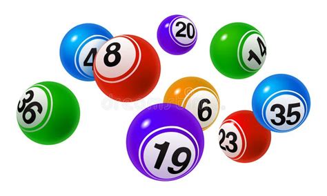 Vector Bingo Lottery Number Balls Set Stock Vector Illustration Of